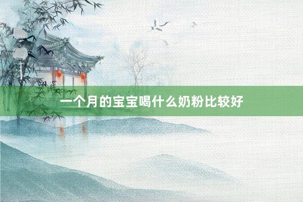 一个月的宝宝喝什么奶粉比较好